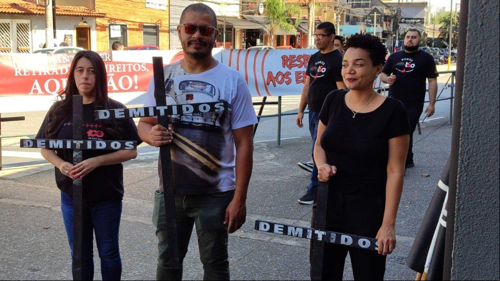 O Radar Santander voltou a ser palco de protesto do Sindicato dos Bancários de São Paulo contra a fraude na contratação e na representação sindical promovida pelo Santander.
