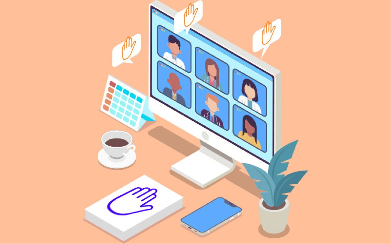 Imagem: Freepik Ilustração de um computador, remetendo a uma assembleia virtual