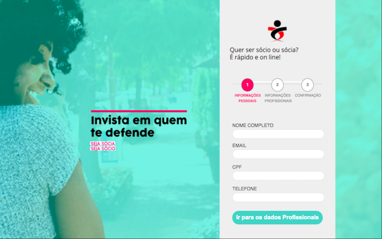 Reprodução Imagem do novo formulário de sindicalização
