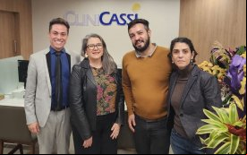 Diego Carvalho, Ana Beatriz Garbelini,  Antonio Netto e Priscilla Semencio representaram o Sindicato em evento de inauguração