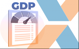 Desenho mostra, à direita, o X do logo da Caixa. E, à esquerda, um  indicador com um ponteiro, sob uma pracheta de trabalho. Acima, a sigla GDP