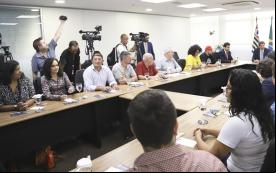 Reunião dos movimentos sindical e sociais com o ministro da Fazenda, Fernando Haddad