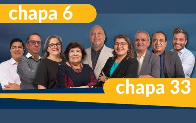 Fotografia dos participantes das chapas 6 e 33, vencedoras das eleições na Cassi