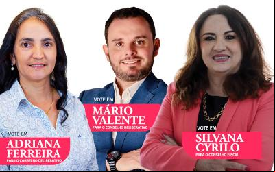 Imagem mostra Adriana Ferreira, Mário Valente e Silvana Cyrilo, lado a lado