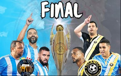Arte da final da 26ª Copa Futsal dos Bancários. Ela é composta das imagens dos jogadores dos times da final masculina