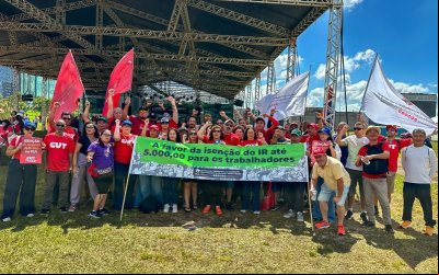 Bancários na Marcha da Classe Trabalhadora