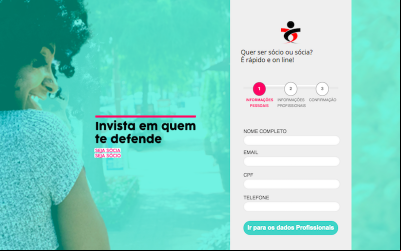 Imagem do novo formulário de sindicalização