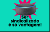 Imagem de um Amazon Echo Dot 3, acompanhada da frase "ser sindicalizado é só vantagem"