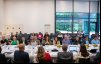Foto da Mesa de Saúde, que reúne o Comando Nacional dos Bancários e a Fenaban