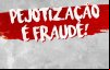 Frase "Pejotização é fraude", destacada em fundo vermelho e cinza