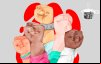Ilustração de mãos levantadas para cima